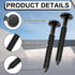 Blulu 18 3 Inch Pcs Vinyl Shutter Fastener Window Panel Peg Lok Pin Pegs Screws Shutter Spikes Anchor (Black)