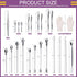 Swpeet 23Pcs Stainless Steel Micro Lab Scoop Spoon Lab Spatulas Assortment Kit, Pill Filler Tamper Tool Micro Spatula Steel Spoon Reagent Laboratory Mixing Spatula Long Sampling Spoon for Powders Gel