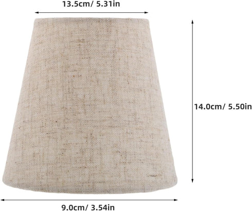 5.5x5.3x3.5in Beige Small Cone Fabric Lampshade Linen Texture Replacement Shade for Wall Sconce and Table Lamp Use