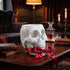 Skull Makeup Brush, Candy Bowl & Pen Holder, Bowl, Spooky Goth Decorations, Extra Large, Strong Resin, Skeleton Skulls