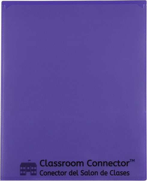 C-Line Classroom Connector School-to-Home Folders, Purple, 25 per Box (32009)