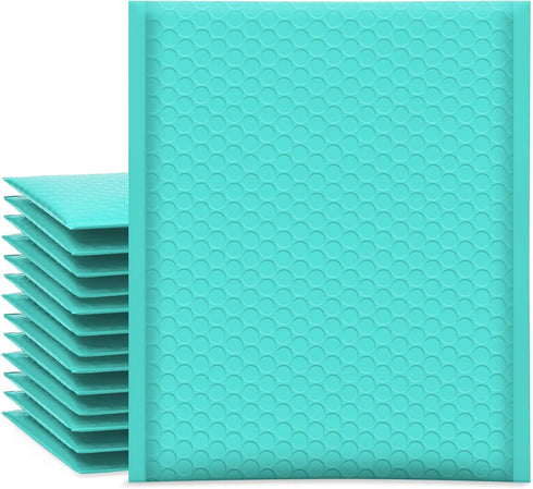 UCGOU 25 Pack 7.25x12 Inch Teal Bubble Mailers, Usable Size 7.25x11, Self Seal Waterproof Opaque Packaging Bags for
