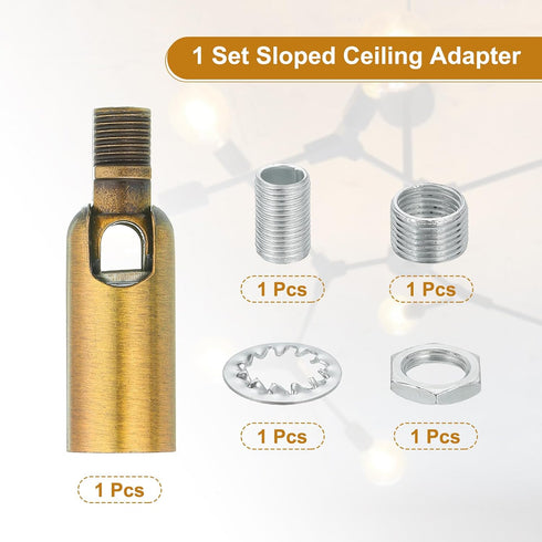 180 M10 MECCANIXITY Sloped Ceiling Adapter, Degree Swivel Fine Thread Sloped Ceiling Light Fixture Adapter for Ceiling