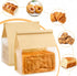 Ocmoiy 100 Pack 8.7x4.3x11 Inches Packaging Bread Bags for Homemade Breads, Resealable Tin Tie Tab Lock Large Bakery