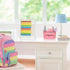 Pink Desk Organizer for Office Supplies, Desktop Organization for Room, College Dorm, Home School (Pink)