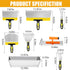 Set, 8 12" DEKEones Drywall Knife Pieces Stainless Steel Drywall Hand Tool Kit Includes Taping Knives, Putty Knives