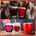 Zhehao 6 Set Valentine's Day Teacher Gift Crochet Coffee Cup Sleeve with Thanks A Latte Coffee Card Galentine's Day