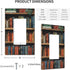 MengJZone 4.4 2.7 Classic Wall Plates, library bookshelf book, Light Switch covers, Electrical Outlet Covers, Duplex