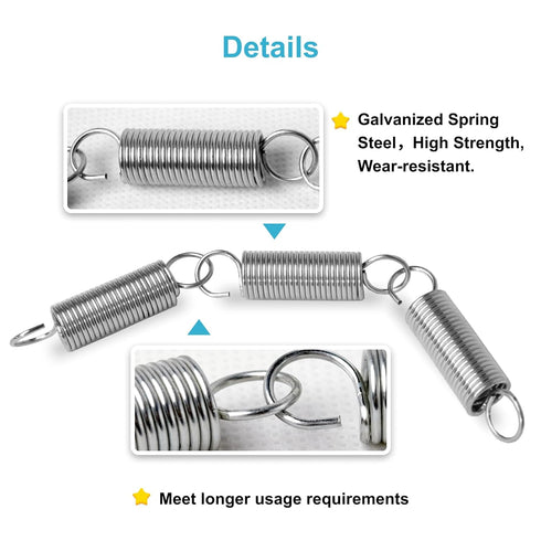 SciWil 99PCS 12 Set Extension Spring Assortment Kit, Sizes Small Tension Springs with Dual Hook Ends, Galvanized Spring
