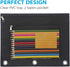 Sooez 2 Pack Pencil Pouch for 3 Ring Binder, Fabric Binder Bags with Zipper and Reinforced Grommets for School Supplies