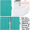 SKYDUE Budget Binder, Money Saving Binder with Zipper Envelopes, Cash Envelopes and Expense Sheets (Turquoise)