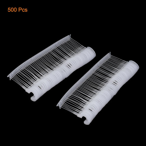 MECCANIXITY J Hook Standard Tagging Fasteners, Plastic Regular Price Tagging Barbs for Garment (Pack of 500 White)
