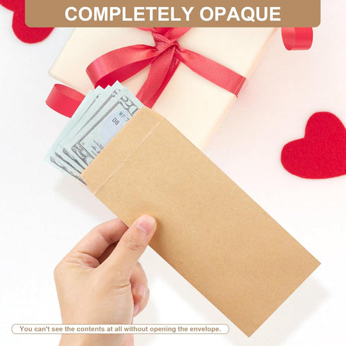 Joyberg 120 PCS Money Envelopes for Cash, Small Kraft Paper Envelopes for Money Self-Adhesive, Budget Organizer