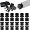 EASYEAH 1/2" (13mm) Plastic Hole Plugs Black -Square Chair Leg Caps &