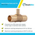 SharkBite Brass Plumbing Fitting Crimp Reducing Tee, 1 Inch x 1 Inch x 1/2 Inch, PEX Pipe, PE-RT, UC415LFA