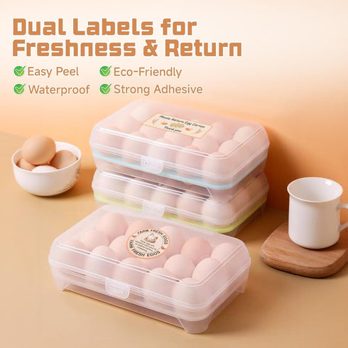 MOMOTONX Packaging Set 500 500 200 Fresh Farm Egg Includes Farm Fresh Eggs Carton Labels, Please Return Carton Labels