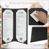 IVWNNN 4.25'' 11'' 6 Pack x Menu Covers Black PU Leather Menu Holders Book Style with Angled Corners Double View Menu