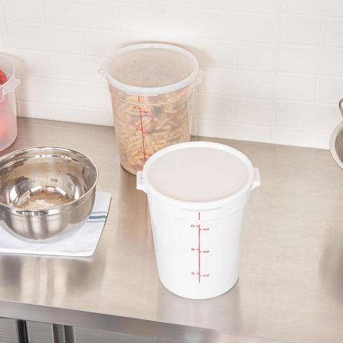 LIDS ONLY: Met Lux 8.8 Inch White Plastic Lids, 10 Durable Storage Container Lids for 6 and 8 Quarts