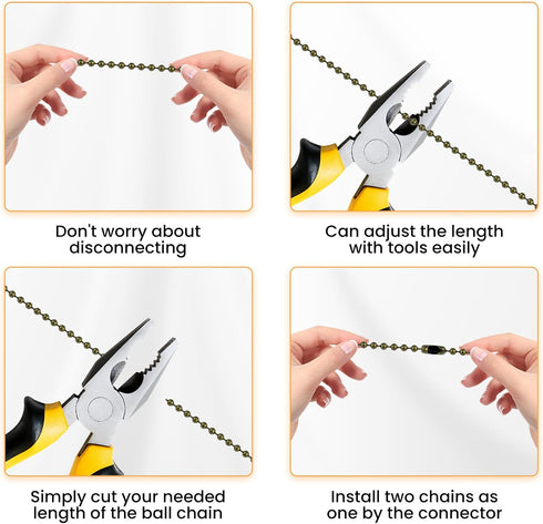 2 12 Inches Set Ceiling Fan Pull Chain Extender, Pcs Long Ceiling Fan Pull Chain Extension Pendant Ornament