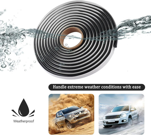 13Ft Car Headlight Sealant Butyl Tape, Waterproof Caulking Tape for Car Truck SUV Headlights and Taillights