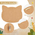 BENECREAT Cat Cork Board, 0.4inch Thick Wall Mounted Bulletin Display Board for Brooch Pin Storage, 7.8x6.7inch