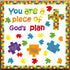 Christian Bulletin Board Piece of Gods Plan, Sunday School Decorations Kid’s Religious Bible Verse Cutouts