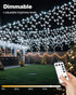 33FT 306 8 Christmas Ice Lights Outdoor, Cold White LED Modes Plug in Xmas Tree Decorations Twinkle Fairy Light String