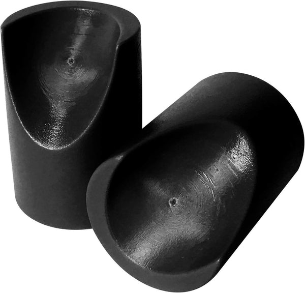 8 Black Folding Chair V-Tip Stabilizer Caps, 7/8 Inch ID - Heavy