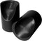 8 Black Folding Chair V-Tip Stabilizer Caps, 7/8 Inch ID - Heavy