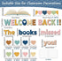 Chunnin Heart Reading Bulletin Board Decorations Set Classroom Boho Heart Bulletin Board Border Cutout Welcome Back The Book Missed You Bulletin Board Craft School Library Home Wall Decor Supplies