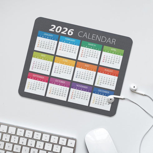 Akcdone 2026 Mouse Pad Calendar,Computer Mouse Pads Calendars Non-Slip Rubber Desk Mat Mousepad Gaming Office Keyboard