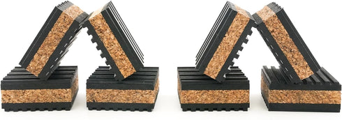 Sound Isolation Pads, Cork Pads for Speakers to Improve Sound and Reduce Vibration, Pack of 8
