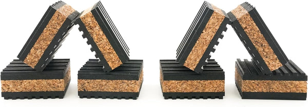 Sound Isolation Pads, Cork Pads for Speakers to Improve Sound and Reduce Vibration, Pack of 8