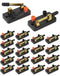 QWORK Educational Single Pole Cutter Switch, 20 Pack Single Throw Electrical Switch for Physics Laboratory Equipment
