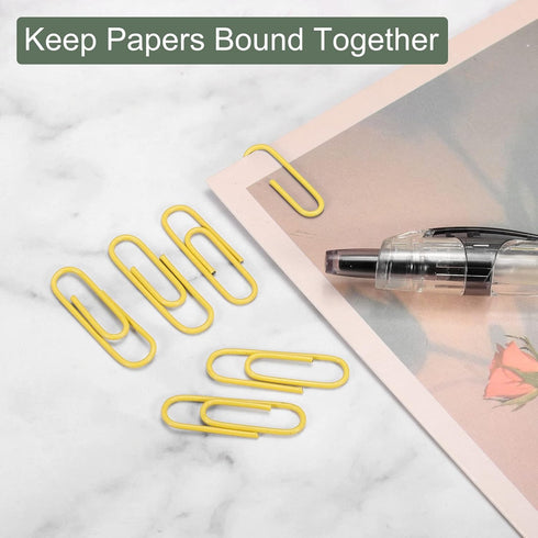 YOKIVE 600 Pcs Paper Clips, Smooth Surface Office Clips with Box for Daily Use