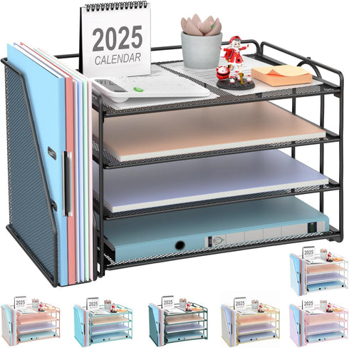 gianotter 4-Tier Paper Organizer With Magazine Holder, Desk Organizers and Accessories, Desk
