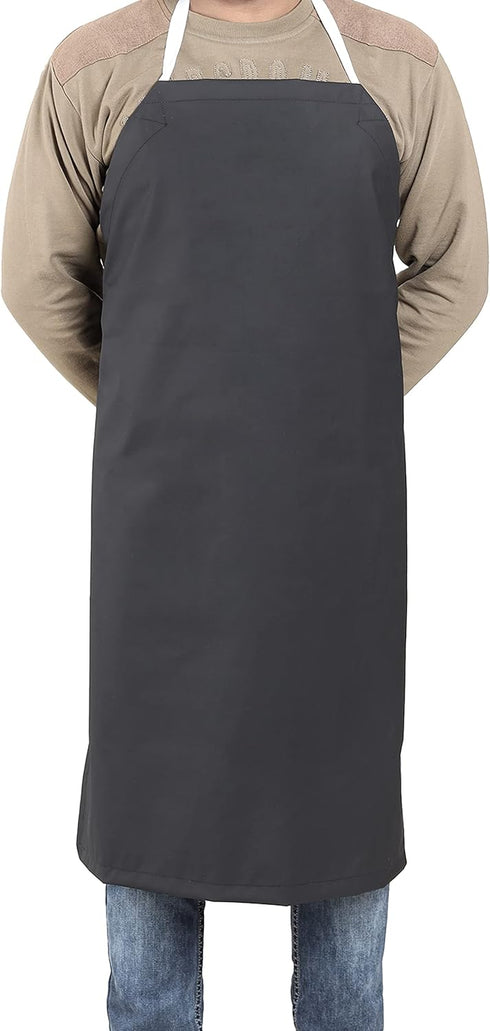 EISCO Rubber Vinyl Apron, Medium (27" W x 36" L), Adjustable Bib Apron for Laboratory, Butcher, Dishwashing