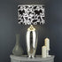 Yzaoxia Black Cow Print Lamp Shade Cowhide Lightweight Lampshade for Floor Lamps Durable Linving Room Bed Room Drum