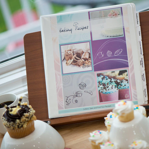 Baker's Recipe Organizer Kit: Long Index Tabs for Three-Ring Binder with Cover