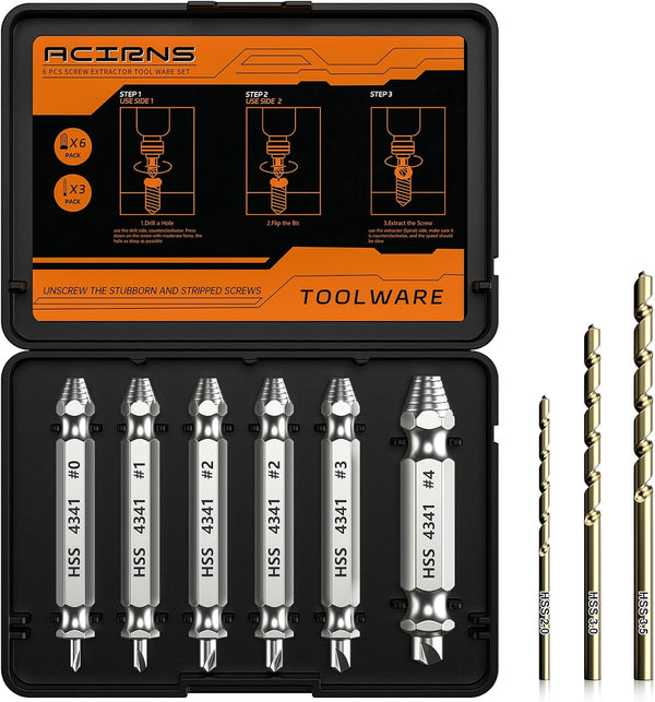 ACIRNS Damaged Screw Extractor Set,Fathers Day Gifts for Dad from Daughter Son,Gifts for