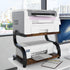 PUNCIA 2 Tiers Small Retro Wood Home Office Desktop Printer Stand, Laser Printer Copier Stand with Storage for Small
