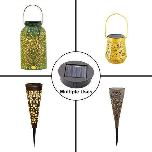 AA 600Mah Solar Lantern Top Replacement for Outdoor Solar Lantern Lights, Waterproof, Warm White Glow