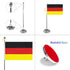 WXTWK 2 Pack Germany Flag Mini Desk Flags with Stand Base, Small German Table Flags for Home Office Events