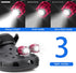 LED Croc Lights for Shoes - 4pcs Waterproof Accessories for Adults and Kids, Hiking, Walking Dog, Camping Gear Red