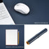 Dual Sided Leather Desk Pad (35.4 x 17"), Waterproof Office Mat, PU Mouse Pad, Desk Protector Cover (Blue/Yellow)