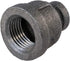 Malleable Iron Threaded Pipe Fitting Connector, 1-1/2 x 3/4 inch (Pack of 5) Reducing Coupling, Black BMRC1122-5
