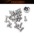 MroMax M8 x 20mm Machine Screws, Pan Phillips Cross Head Screw, 304 Stainless Steel Fasteners Bolts, 20Pcs
