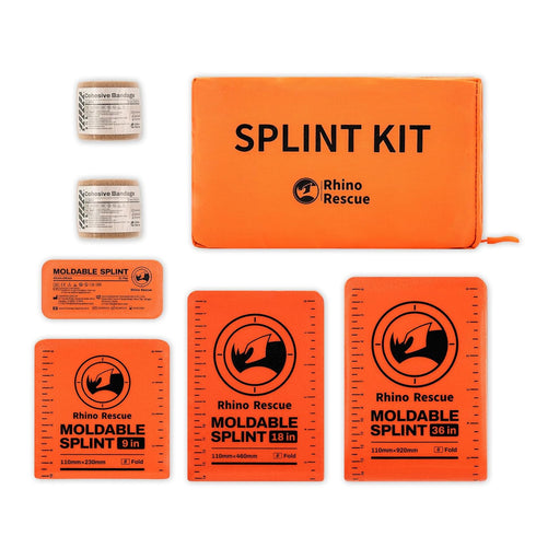 36" 4.3" (6, RHINO RESCUE First Aid Splint X Orange-Gray, Keep Bones in Position Splint Bundle)