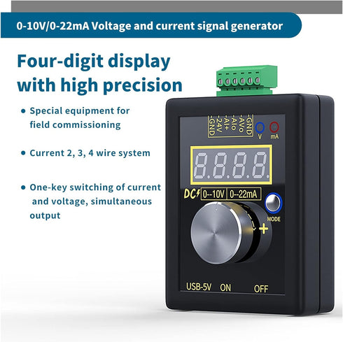 PIGENE SG-002 0-10V 0-22mA Current Signal Generator Handheld Small Voltage Current Generator Current Voltage Signal