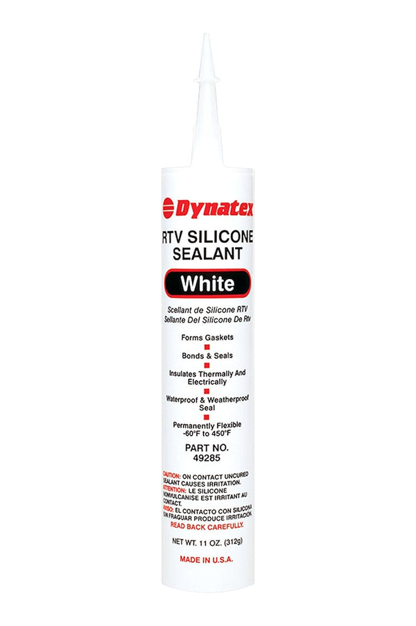 143387 Industrial Grade Silicone Sealant, White, Marine Caulk, 300ml Cartridge - Bonds, Seals, Protects - Waterproof, Weatherproof, Thermally and Electrically Insulating, Permanently Flexible
